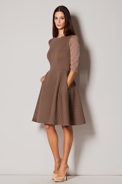 Figl Beige Flared Dress