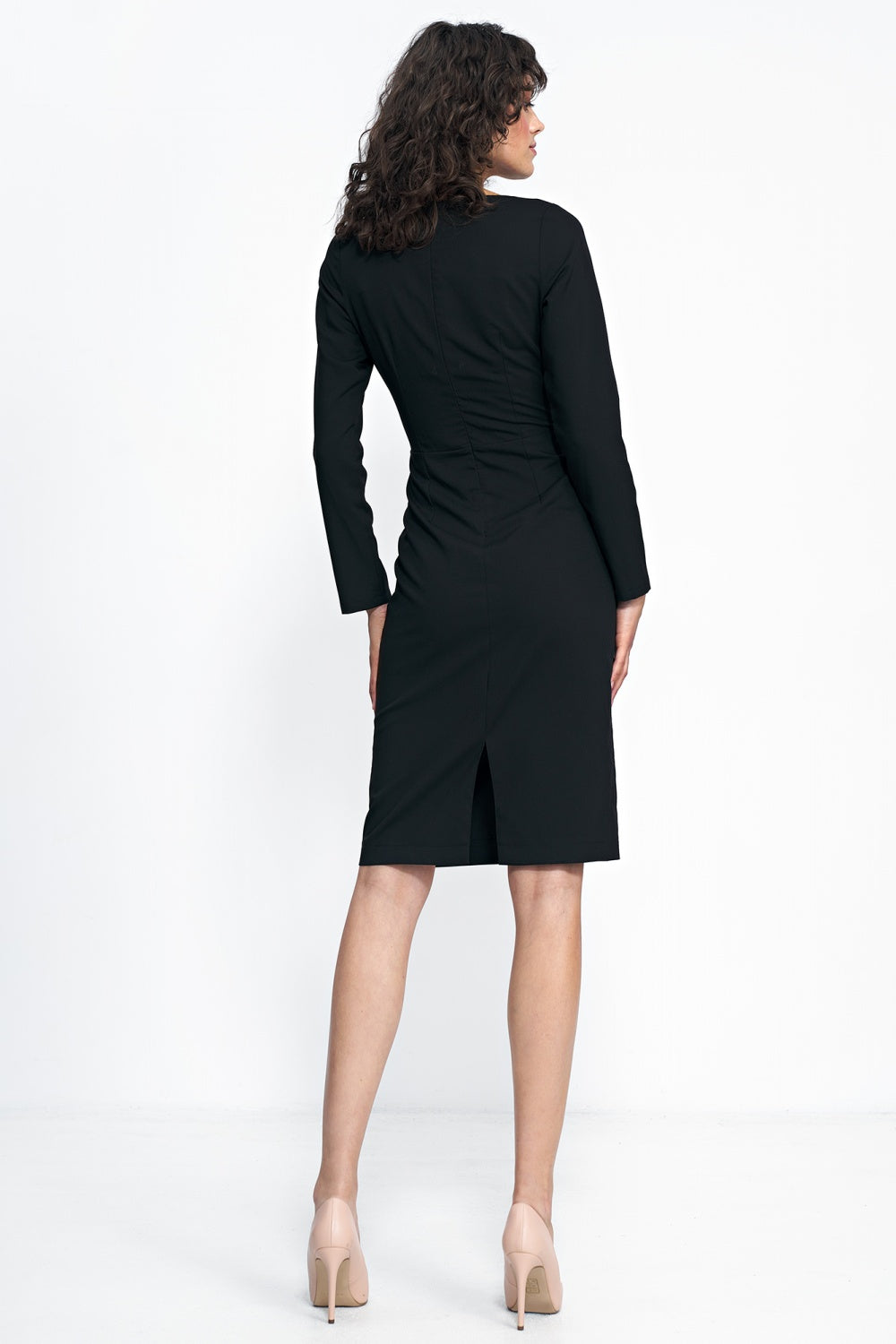 Nife Black Pleated Dress - view 3