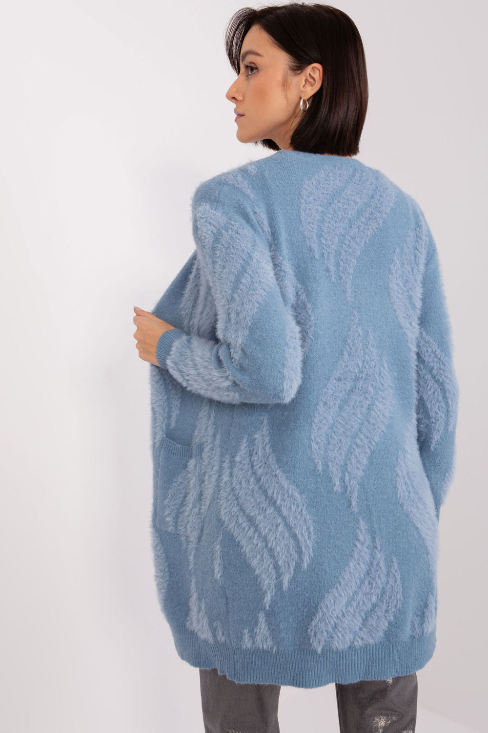 AT Blue Long Sleeve Cardigan - view 3