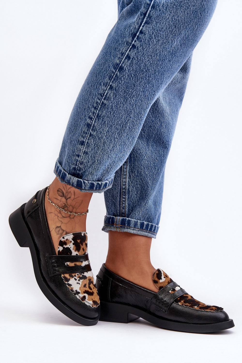 Step In Style Maciejka Black Leather Flat Heeled Shoes - view 2