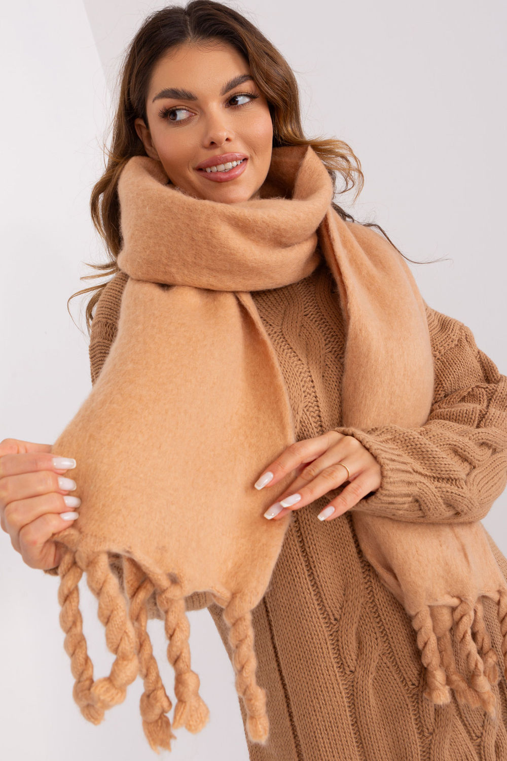AT Camel Polyester Shawl - view 2