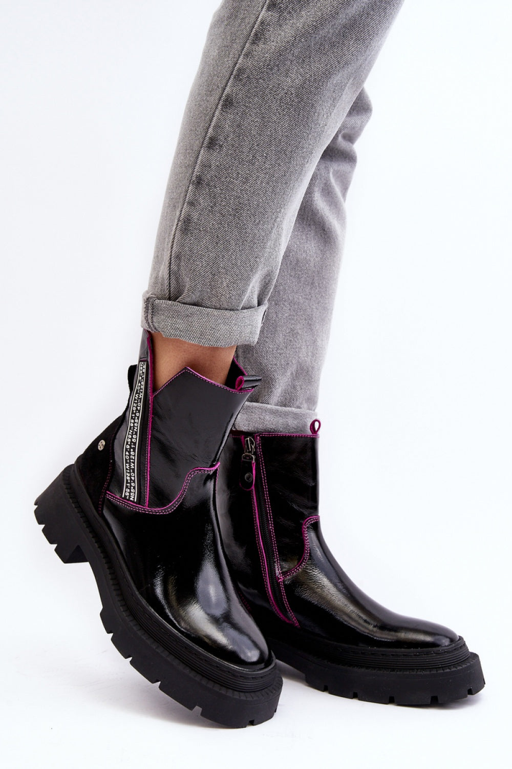 Step In Style Maciejka Fuchsia Leather Heeled Shoes