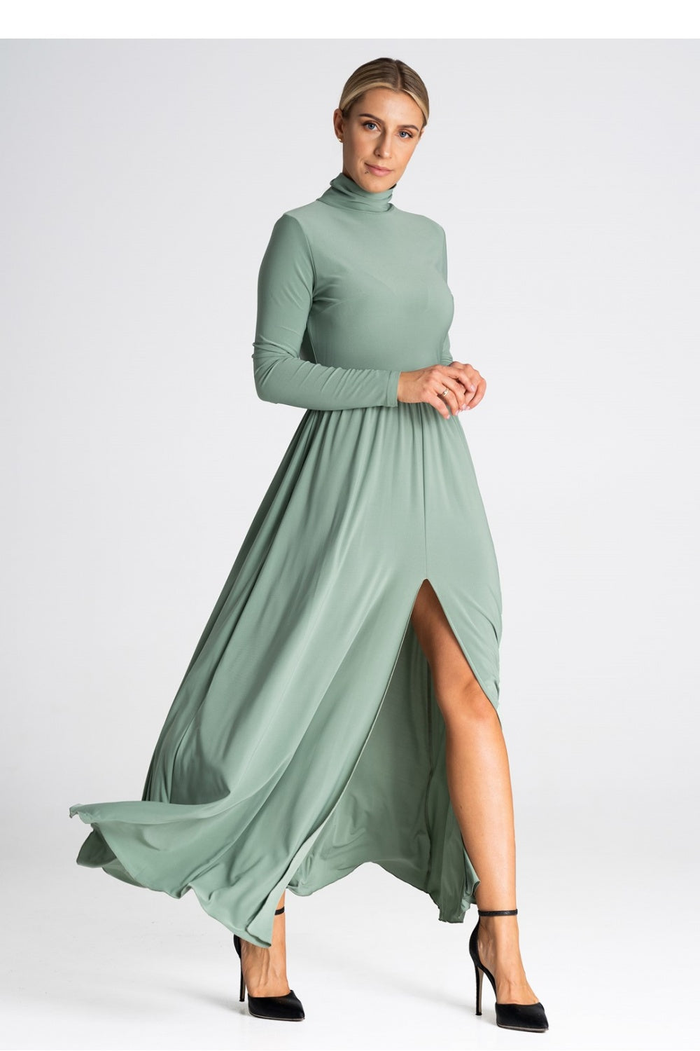 Figl Olive Maxi Bodycon Dress - view 2