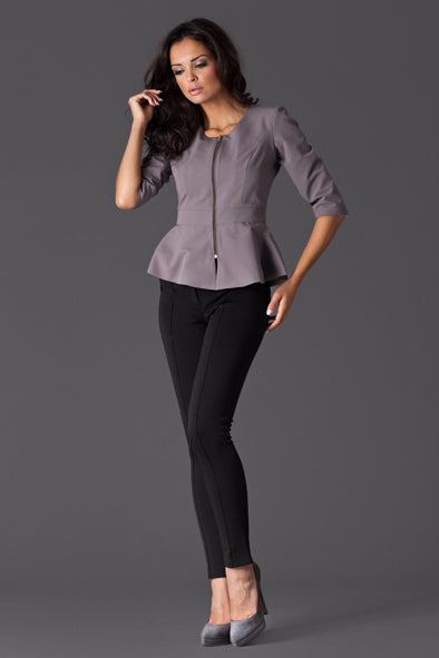 Figl Grey Zip Up Jacket