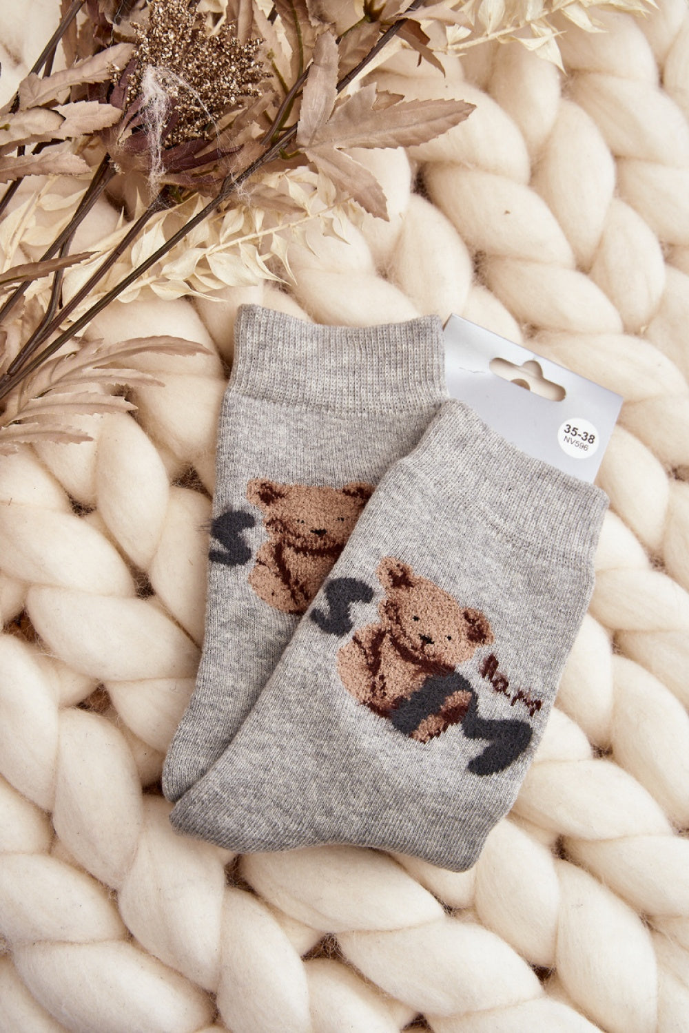 Step In Style Grey Cotton Socks