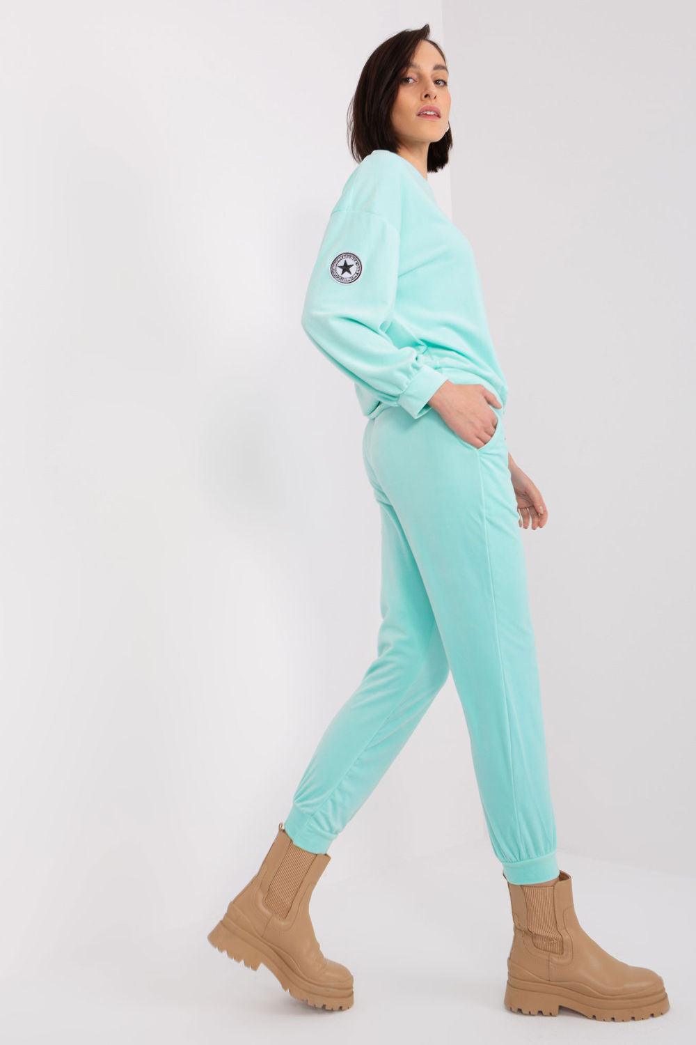 Italy Moda Mint Velvet Long Sleeve Co-Ord Set - view 2