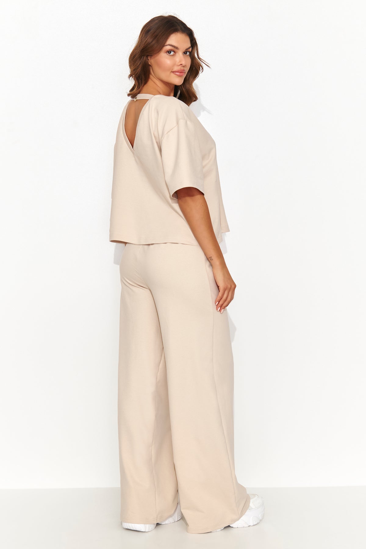 Numinou Light Beige Wide Leg Co-Ord Set - view 2