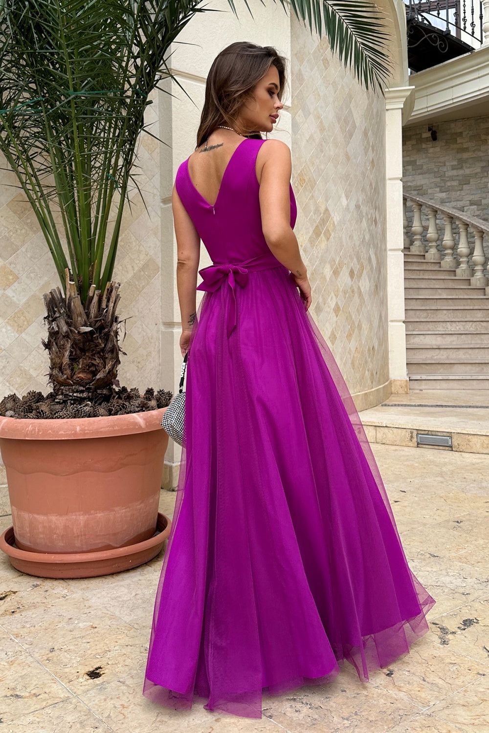 Bicotone Violet Maxi Dress - view 3