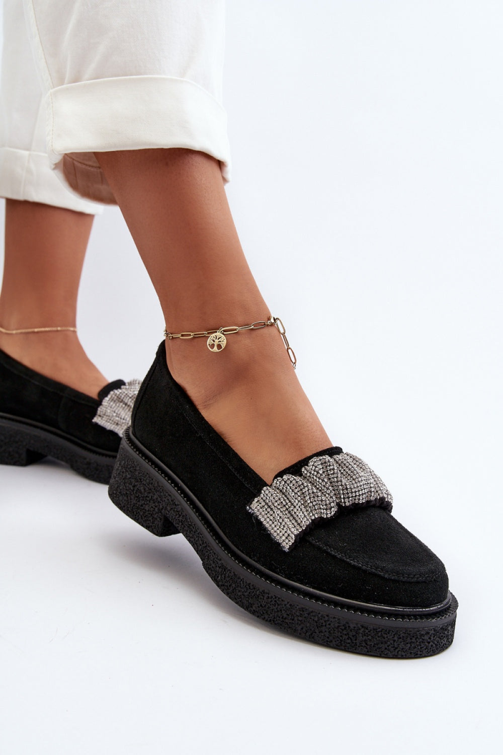 Step In Style Zazoo Black Suede Moccasins - view 3