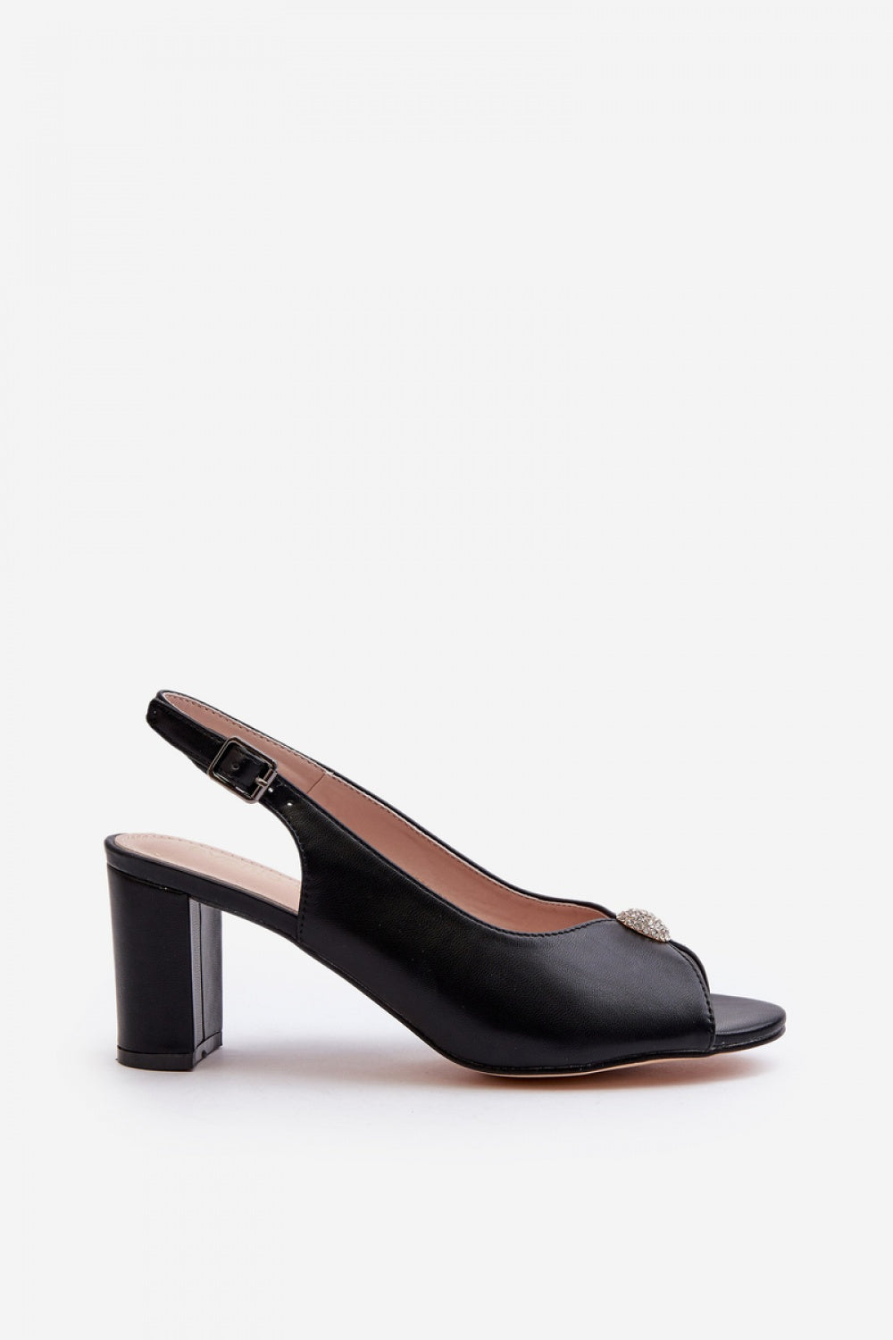 Step In Style Trasea Black Faux Leather Sandals - view 2