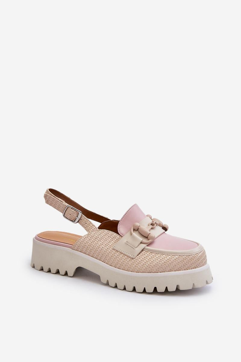 Step In Style Beige Faux Leather Flat Heeled Sandals - view 2