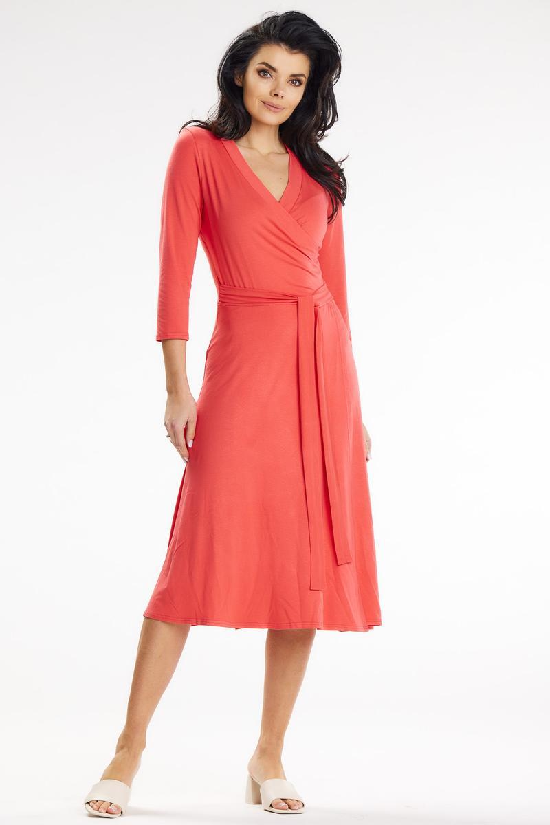 Awama Coral Midi Bodycon Dress - view 4