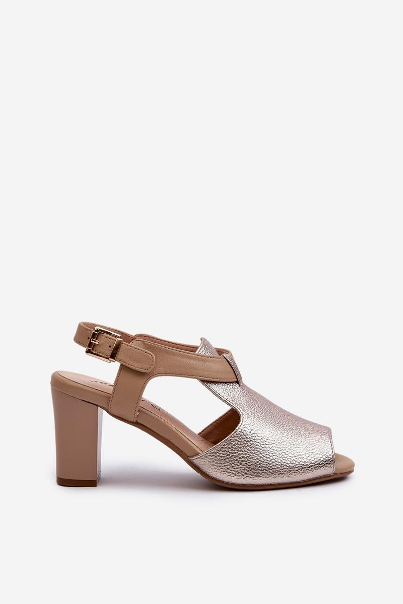 Step In Style Queenmarie Gold Faux Leather Flip Flops - view 2