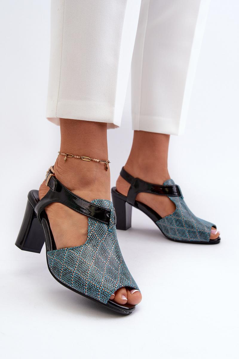 Step In Style Queenmarie Turquoise Faux Leather Flip Flops - view 3