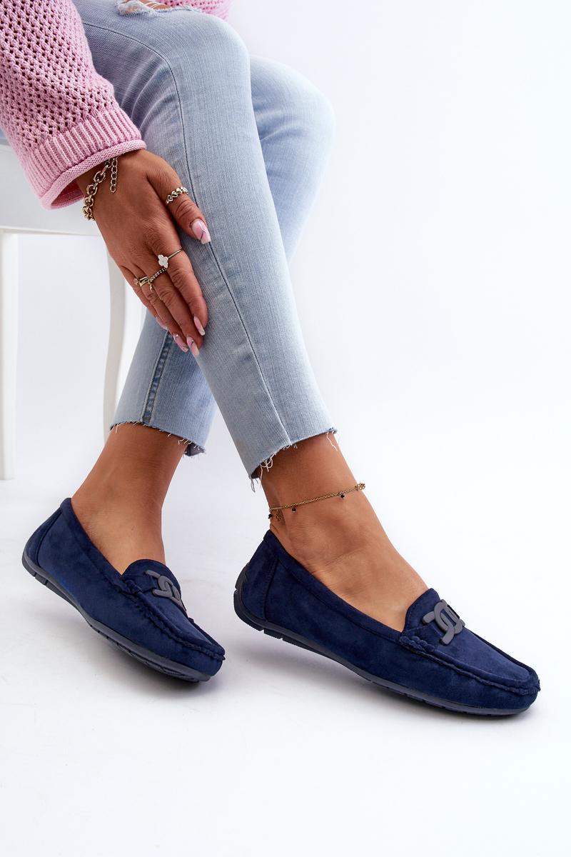 Step In Style Rabell Navy Faux Leather Moccasins - view 3
