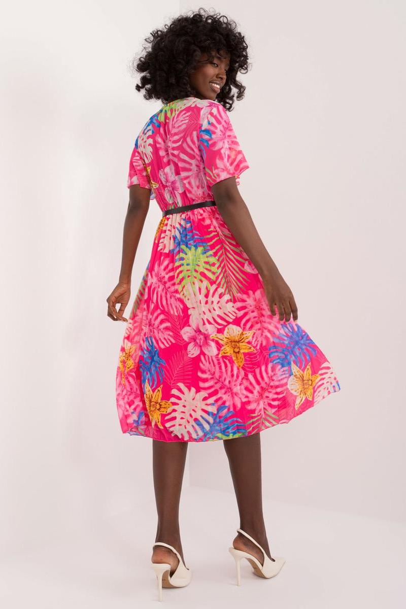 Italy Moda Dark Pink Midi Wrap Dress - view 3