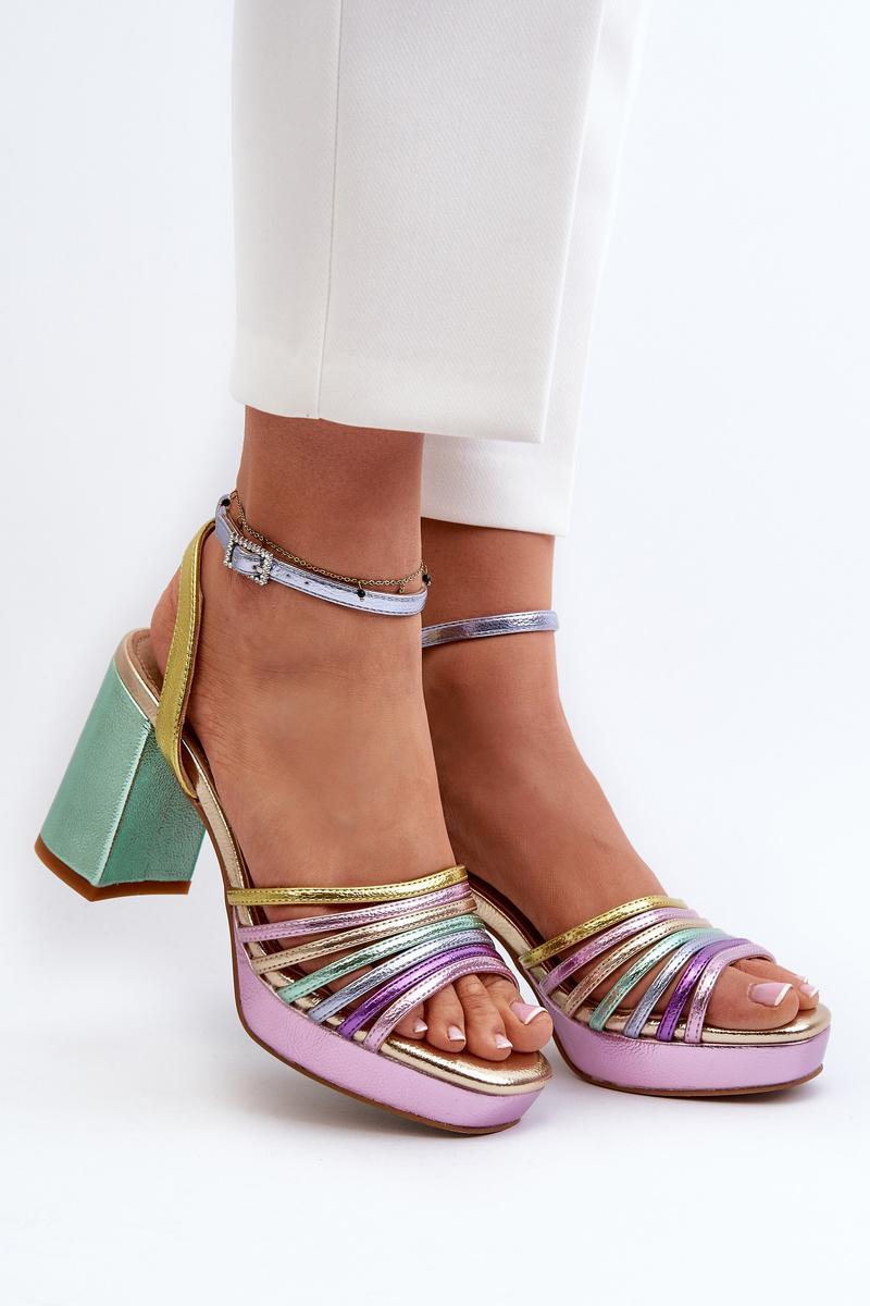 Step In Style Violet Stiletto Heeled Sandals