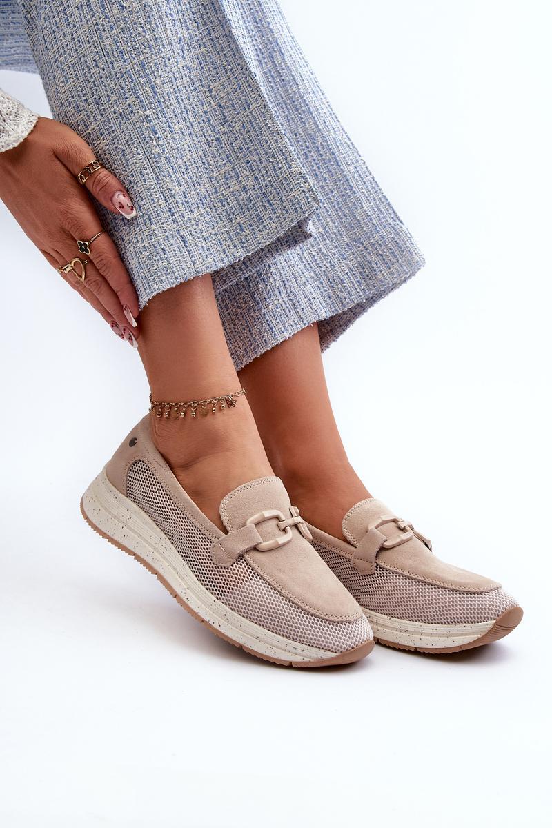 Step In Style Beige Platform Moccasins - view 2