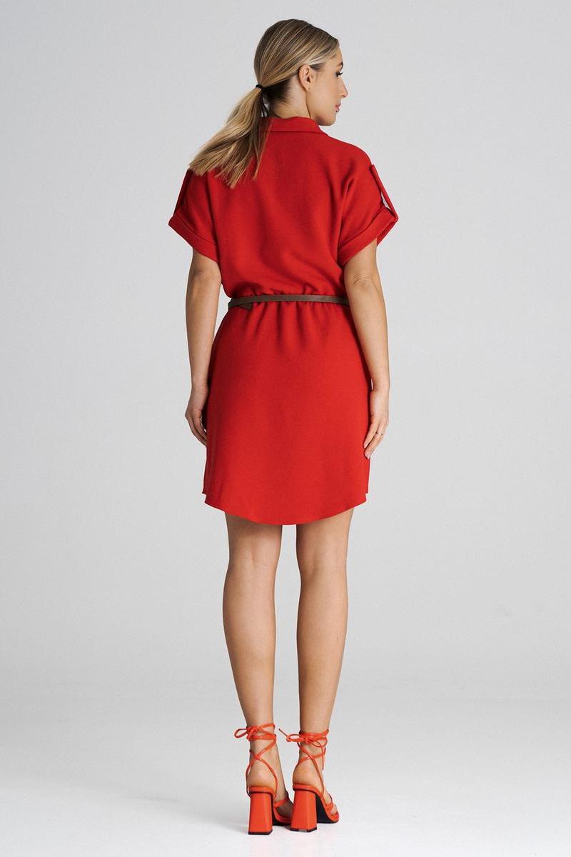 Figl Red Short Sleeve Dress - view 3