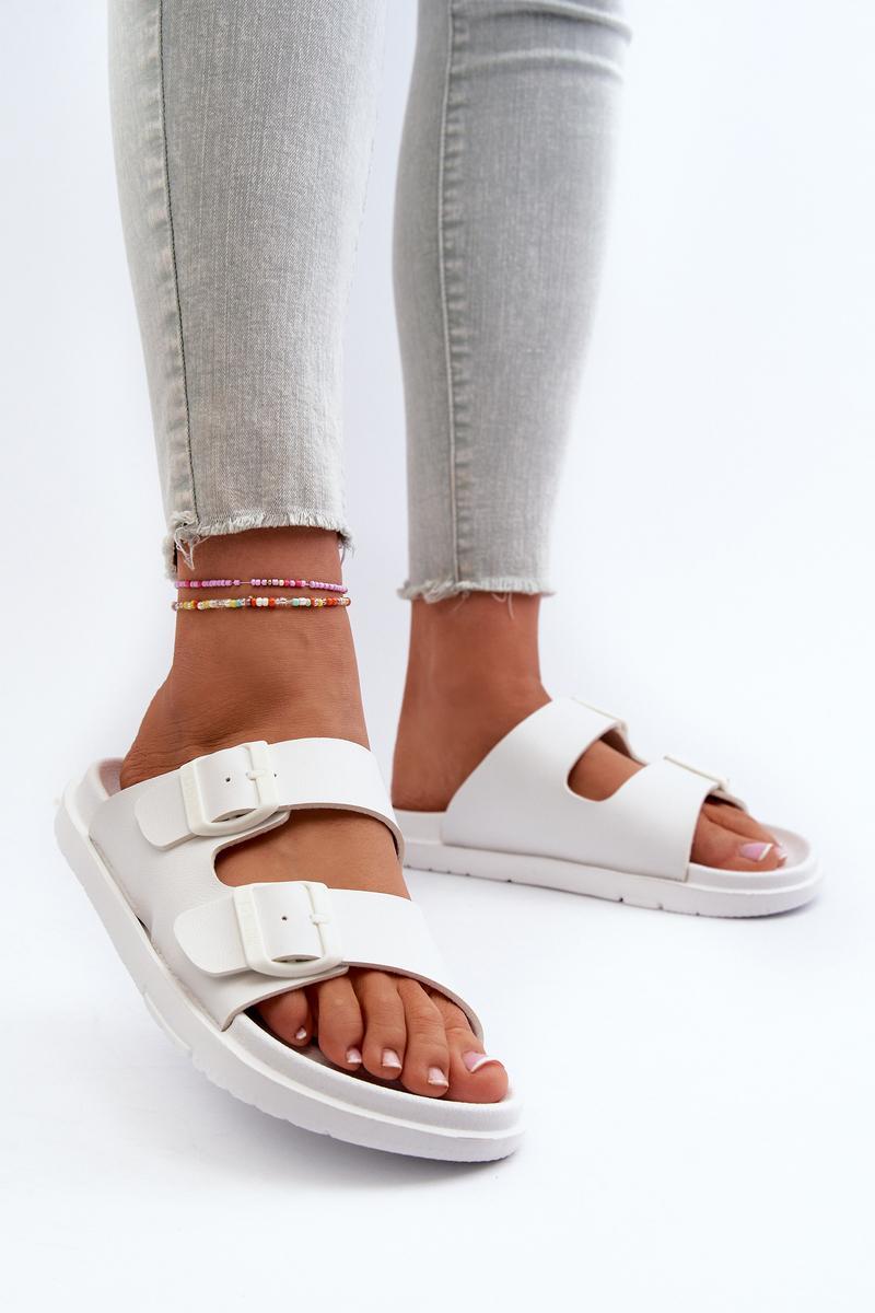 Step In Style White Flip Flops with Adjustable Straps - view 3