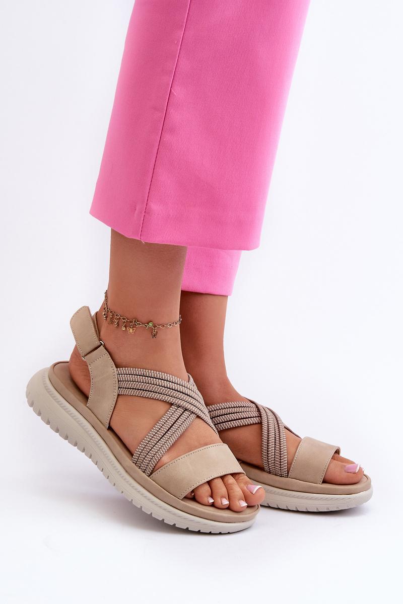 Step In Style Ceclea Beige Wedge Sandals
