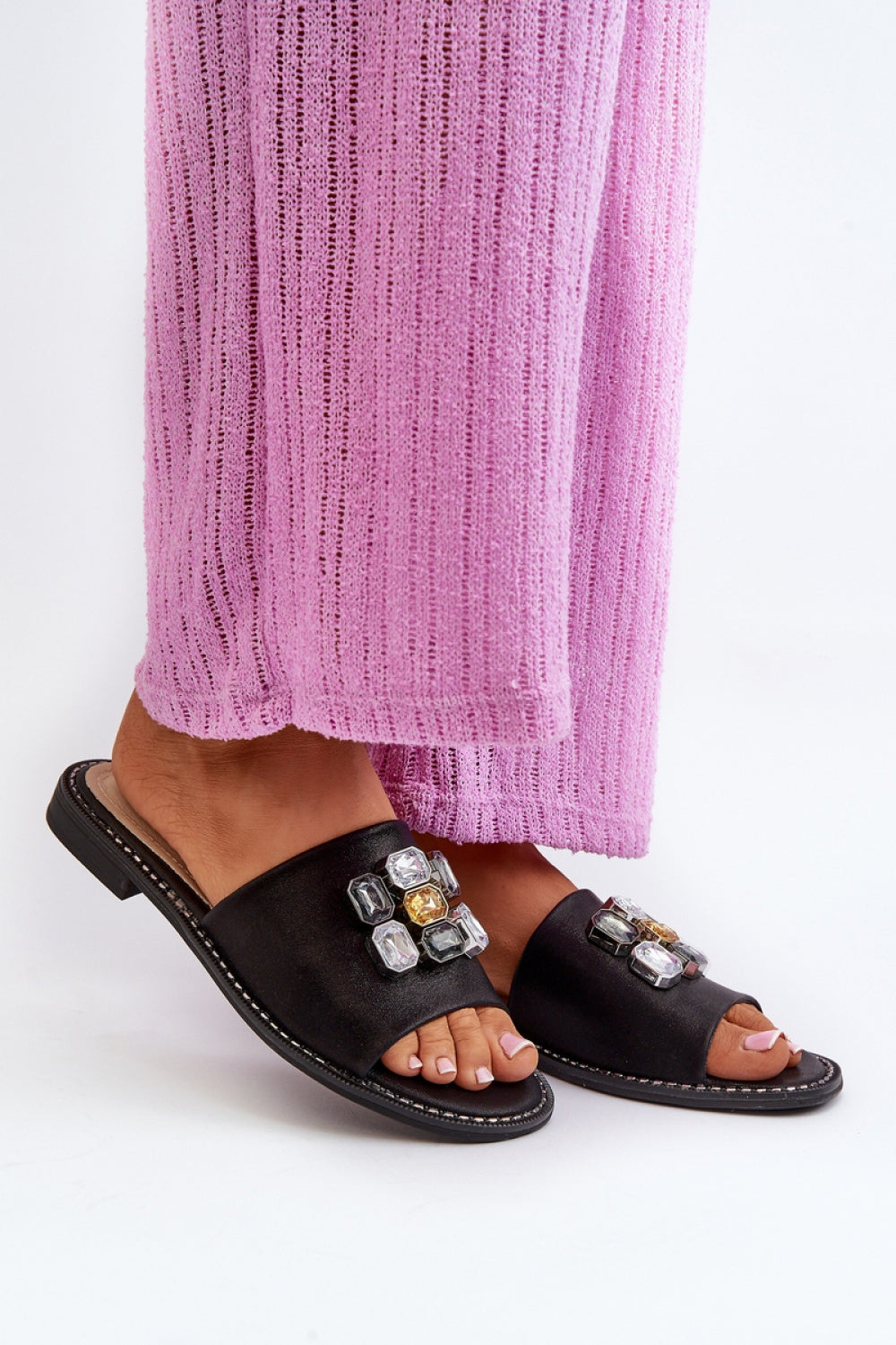 Step In Style Black Flat Flip Flops