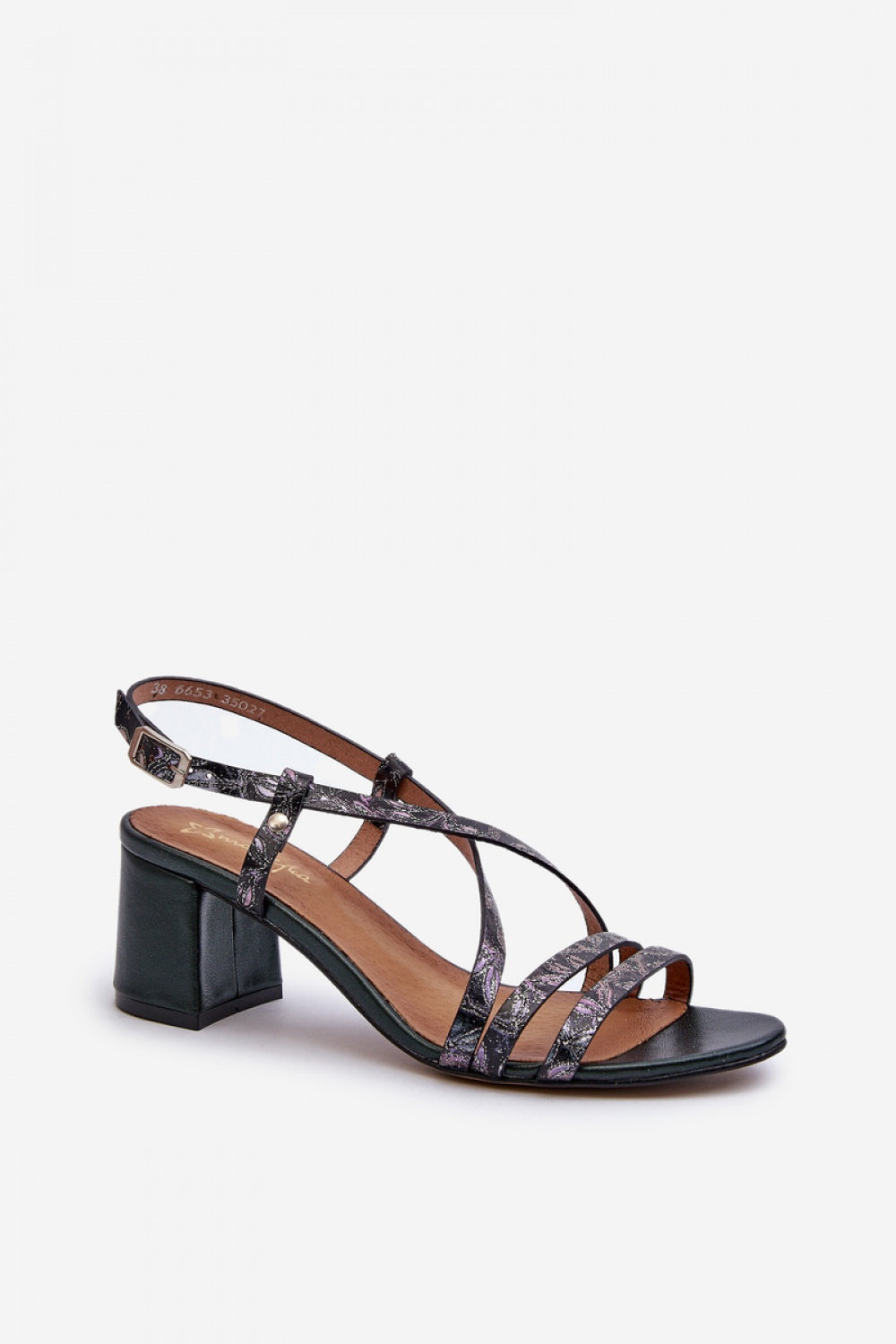 Step In Style Maciejka Dark Green Leather Heeled Sandals - view 2