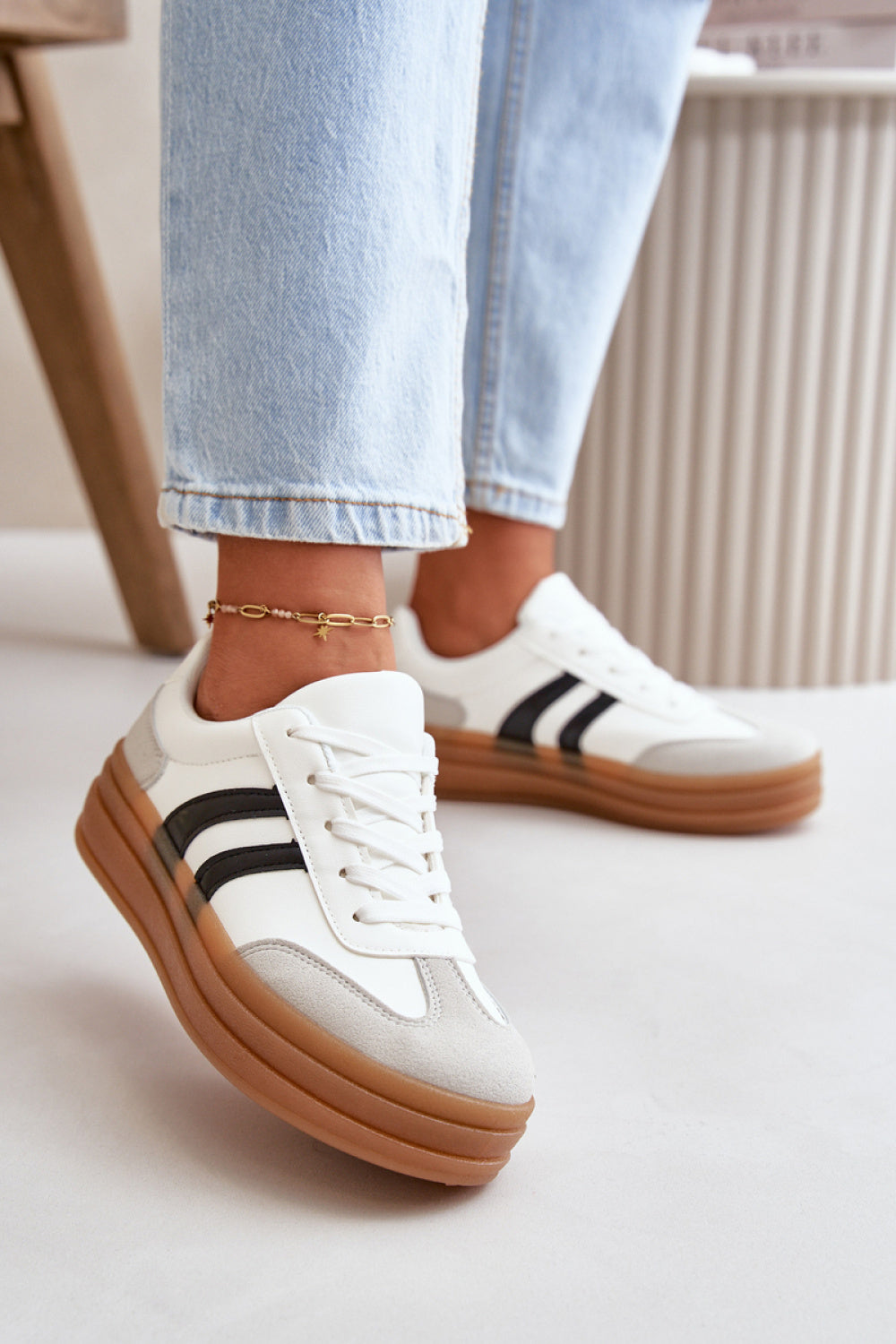 Step In Style Grey Platform Trainers - view 3
