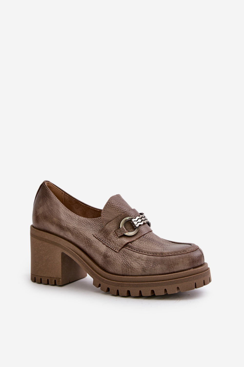Step In Style Zazoo Dark Beige Heeled Shoes - view 2