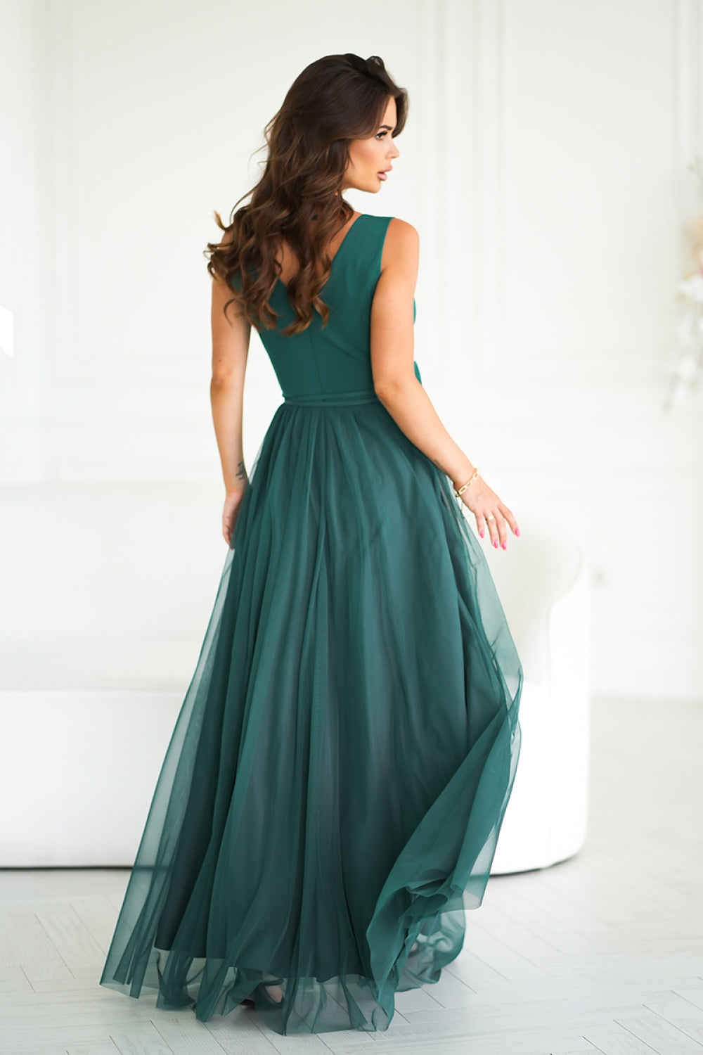 Bicotone Bottle Green Maxi Dress - view 3