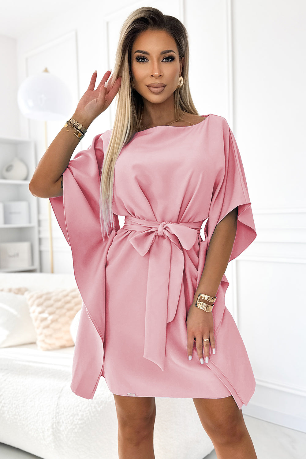 Numoco Sofia Pink Dress - view 3