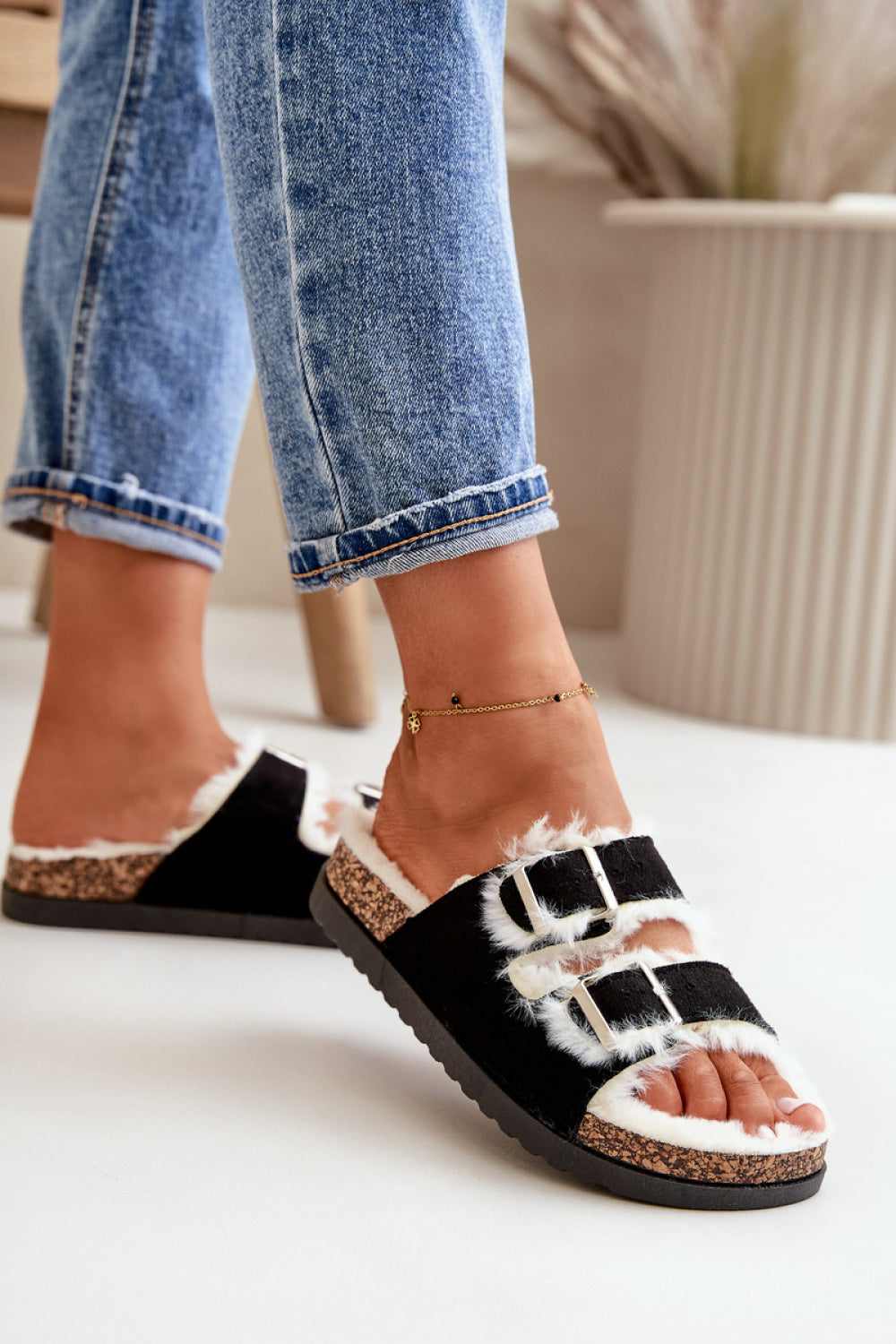 Step In Style Ezilena Black Platform Warm Lined Slippers - view 3
