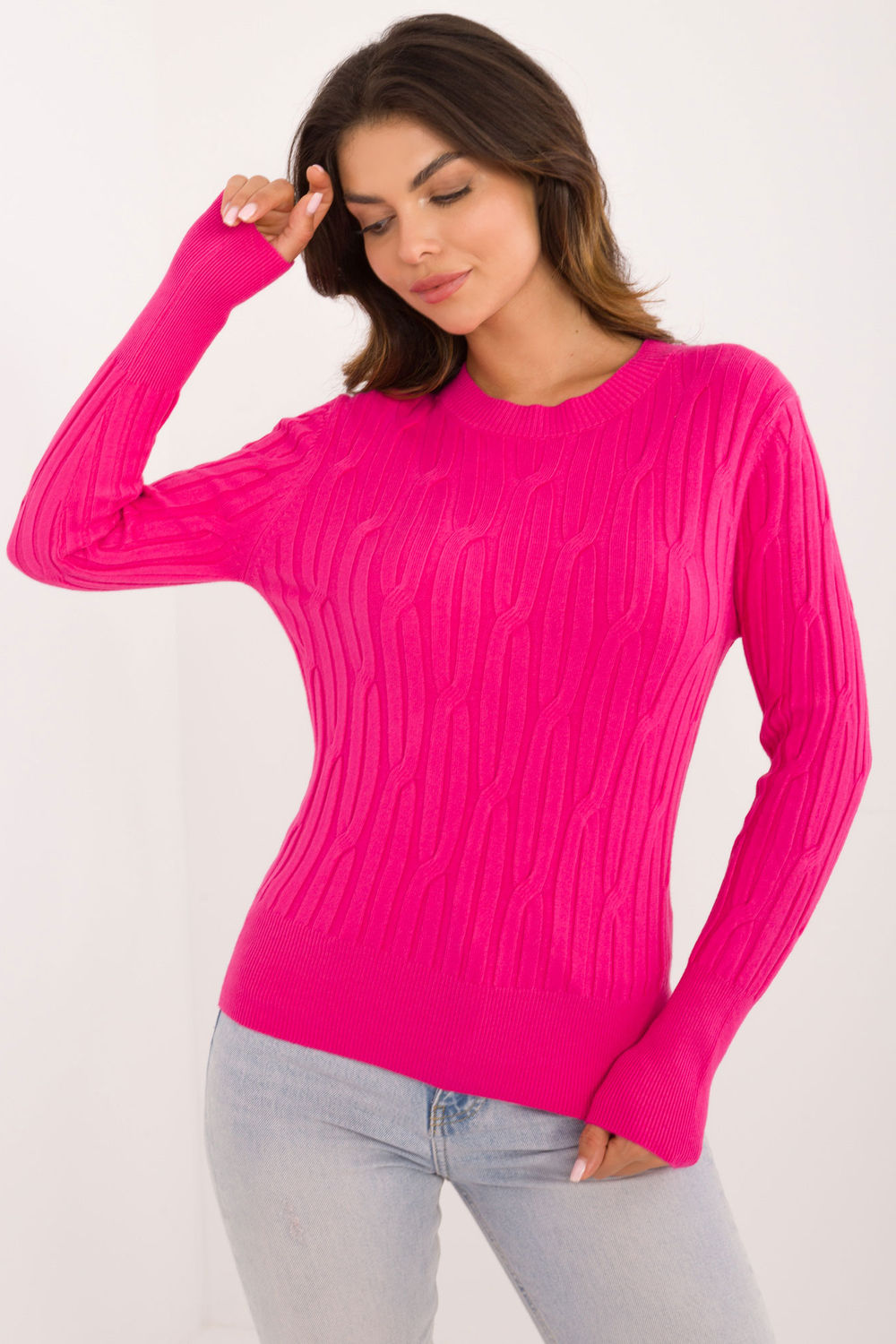 AT Fuchsia Long Sleeve Jumper