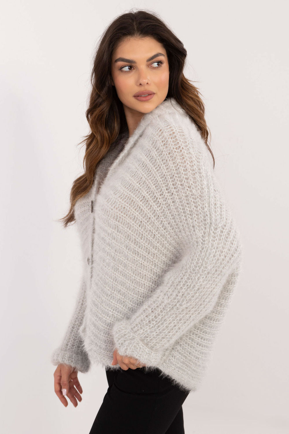 Och Bella Light Grey Cardigan - view 3