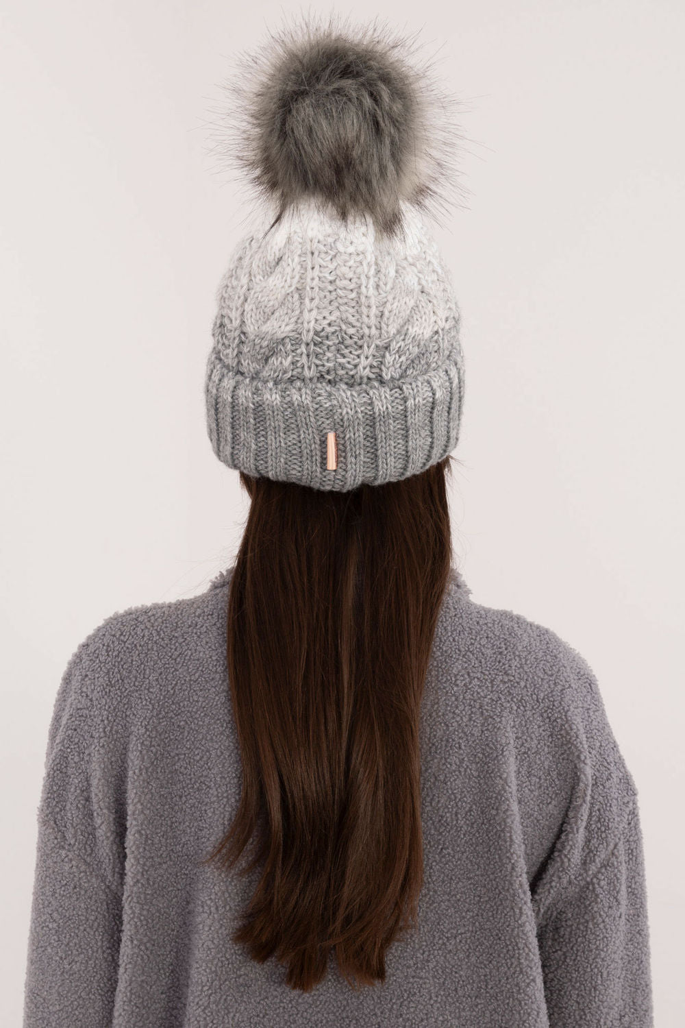 Rue Paris Grey Beanie Hat - view 3