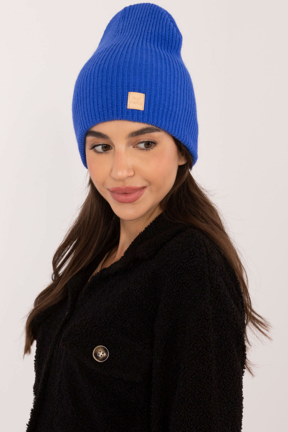 Rue Paris Cobalt Blue Beanie Hat - view 4