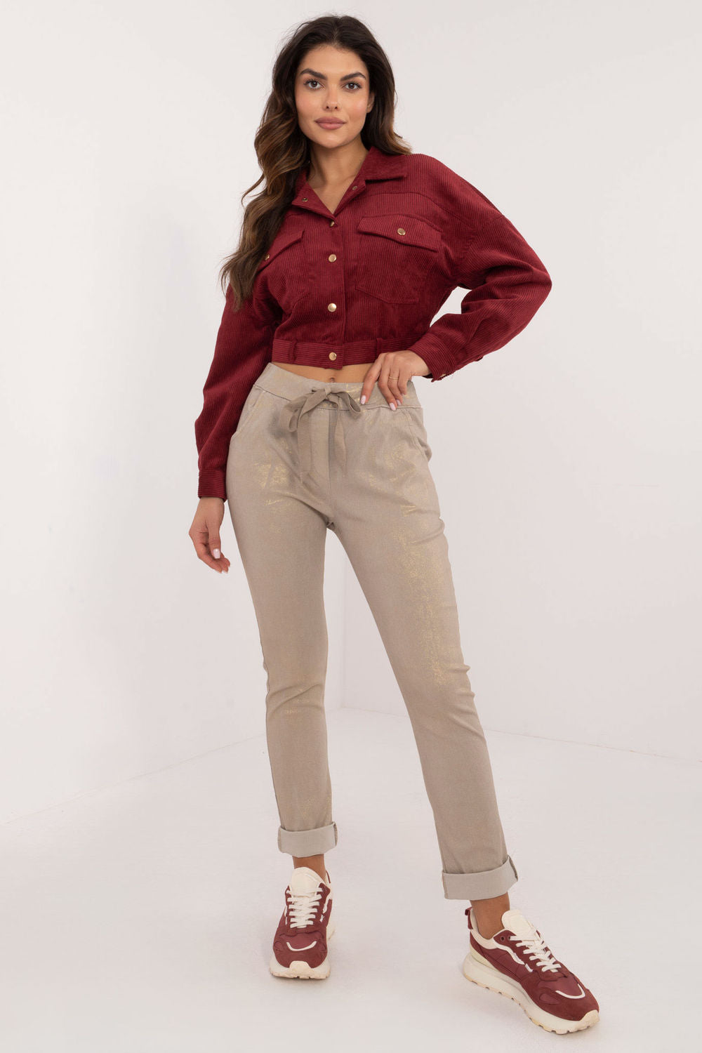 Italy Moda Beige Trousers