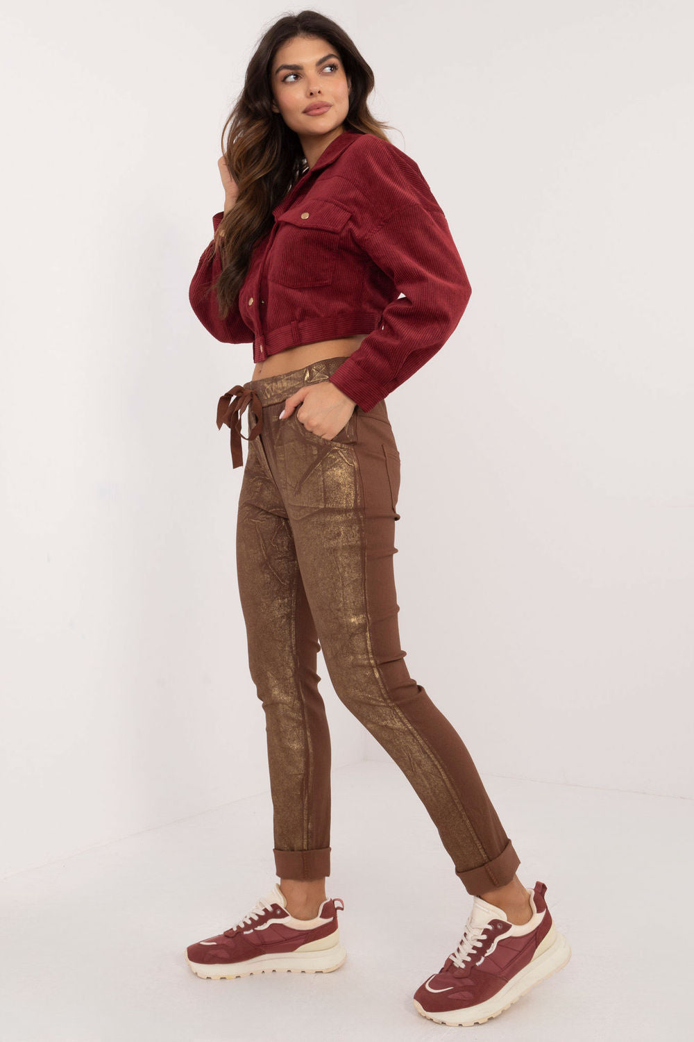 Italy Moda Brown Trousers - view 2