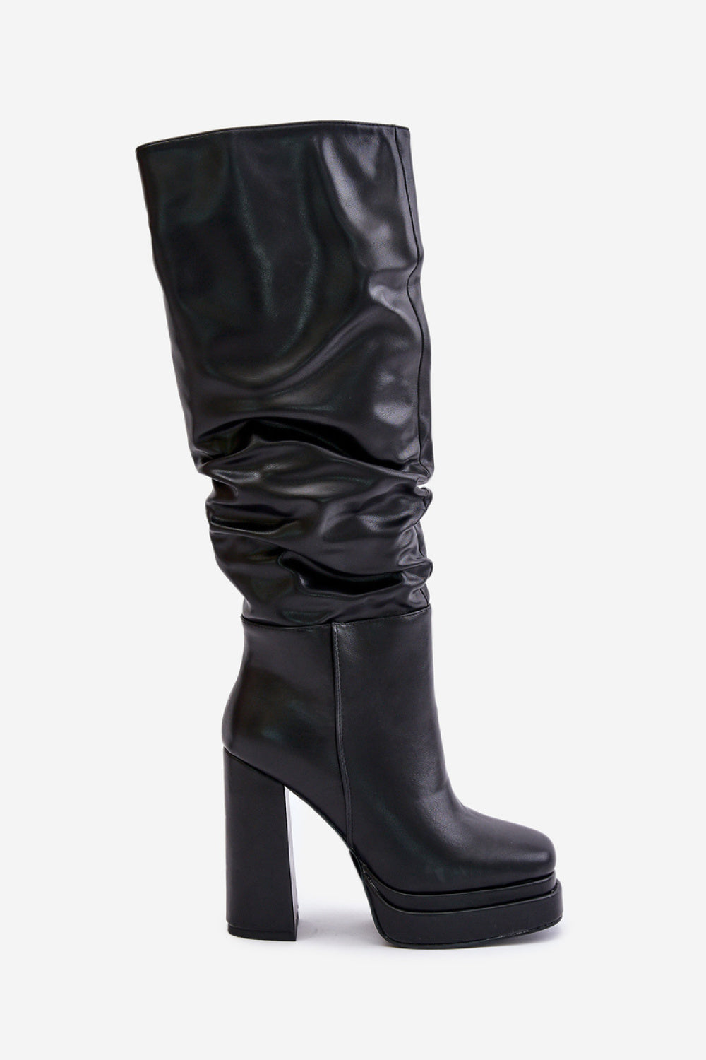 Step In Style Beridra Black Faux Leather Block Heel Heeled Ankle Boots - view 2
