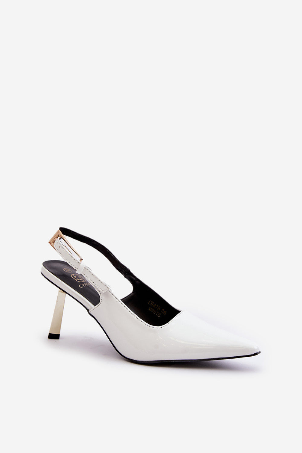 Step In Style Filona White Faux Leather Stiletto High Heels - view 2