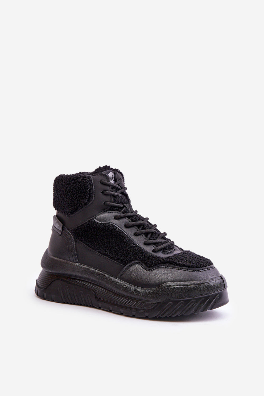 Step In Style Black Warm Lined Platform Trainers - view 2