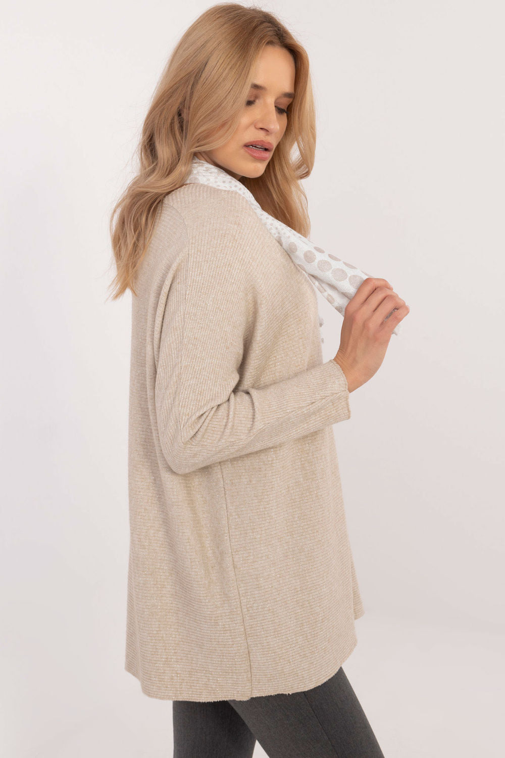 Italy Moda Beige Long Sleeve Jumper - view 2