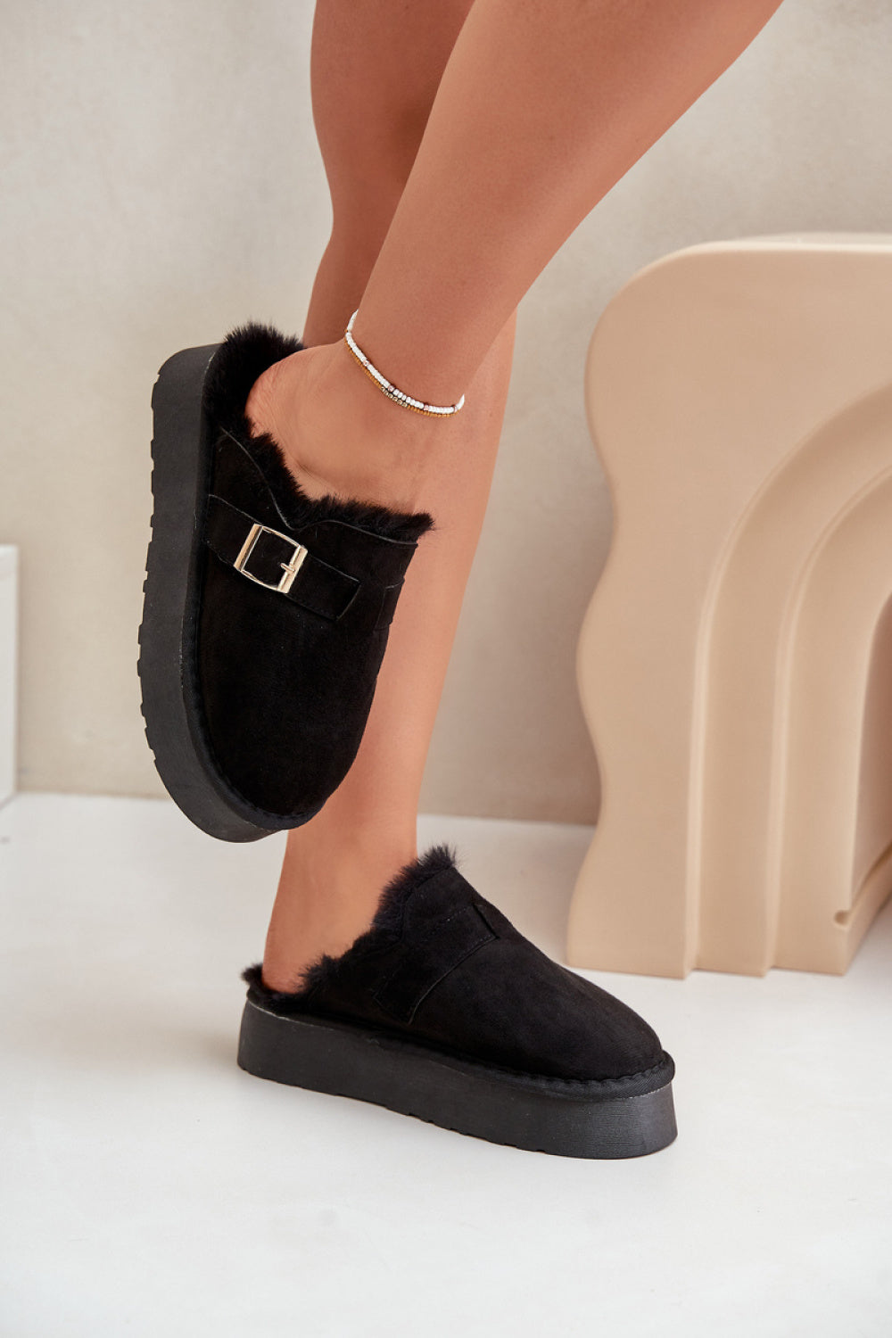 Step In Style Linneola Black Warm Lined Slippers - view 3