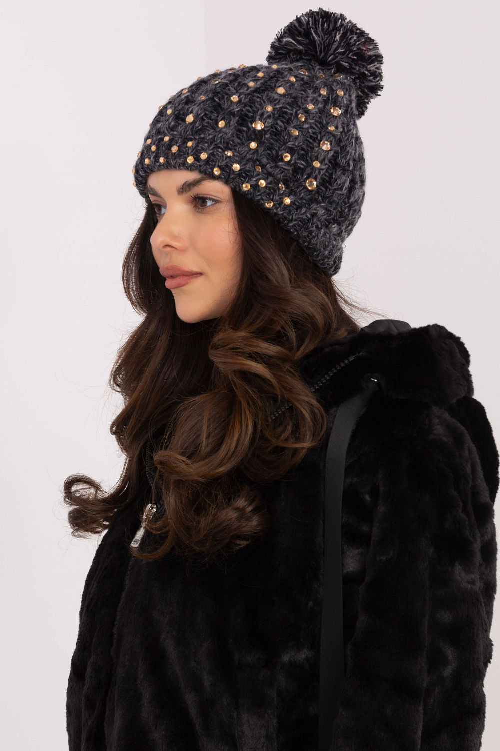 AT Black Beanie Hat - view 2
