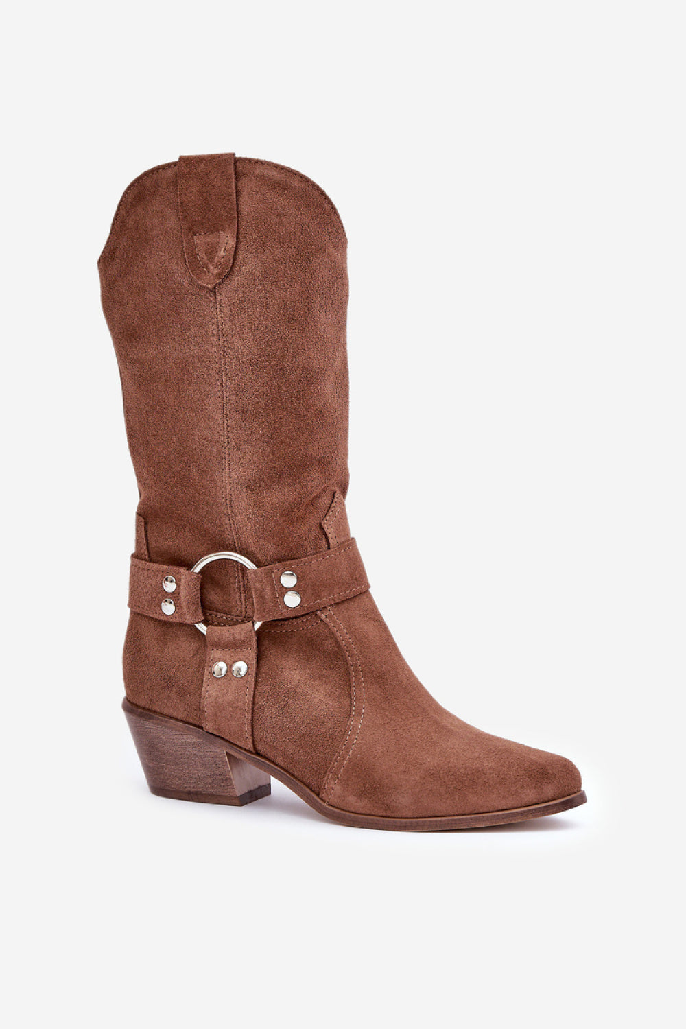 Step In Style Zazoo Brown Suede Warm Lined Heeled Ankle Boots - view 2