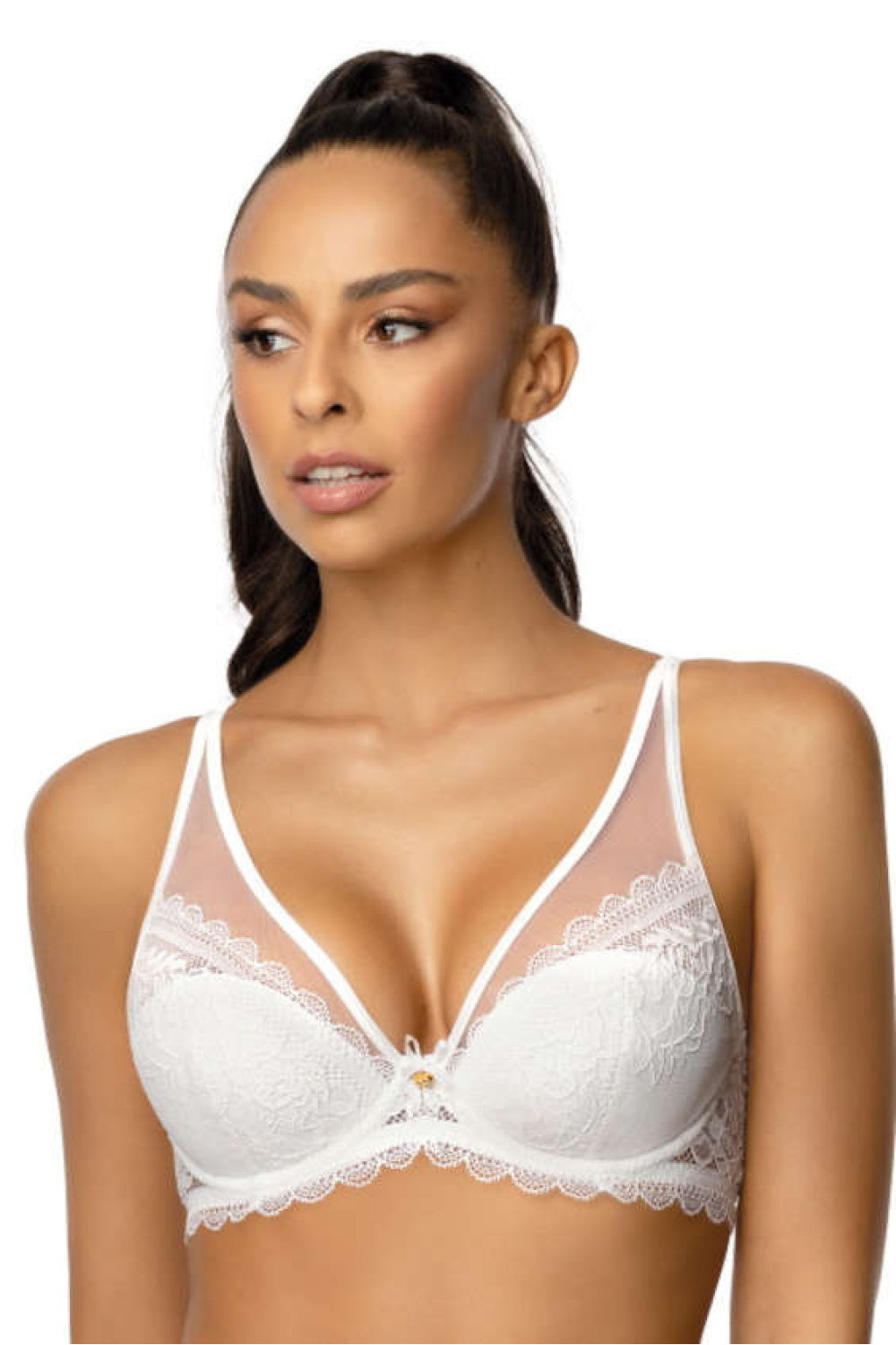 Mat Estelle White Lace Push-Up Bra
