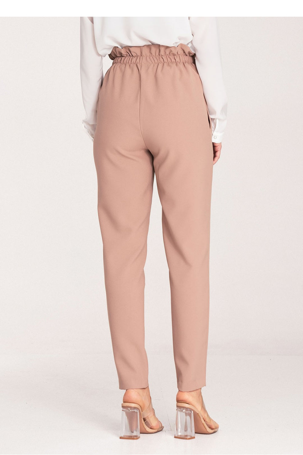 Figl Beige Polyester Trousers with Pockets - view 3