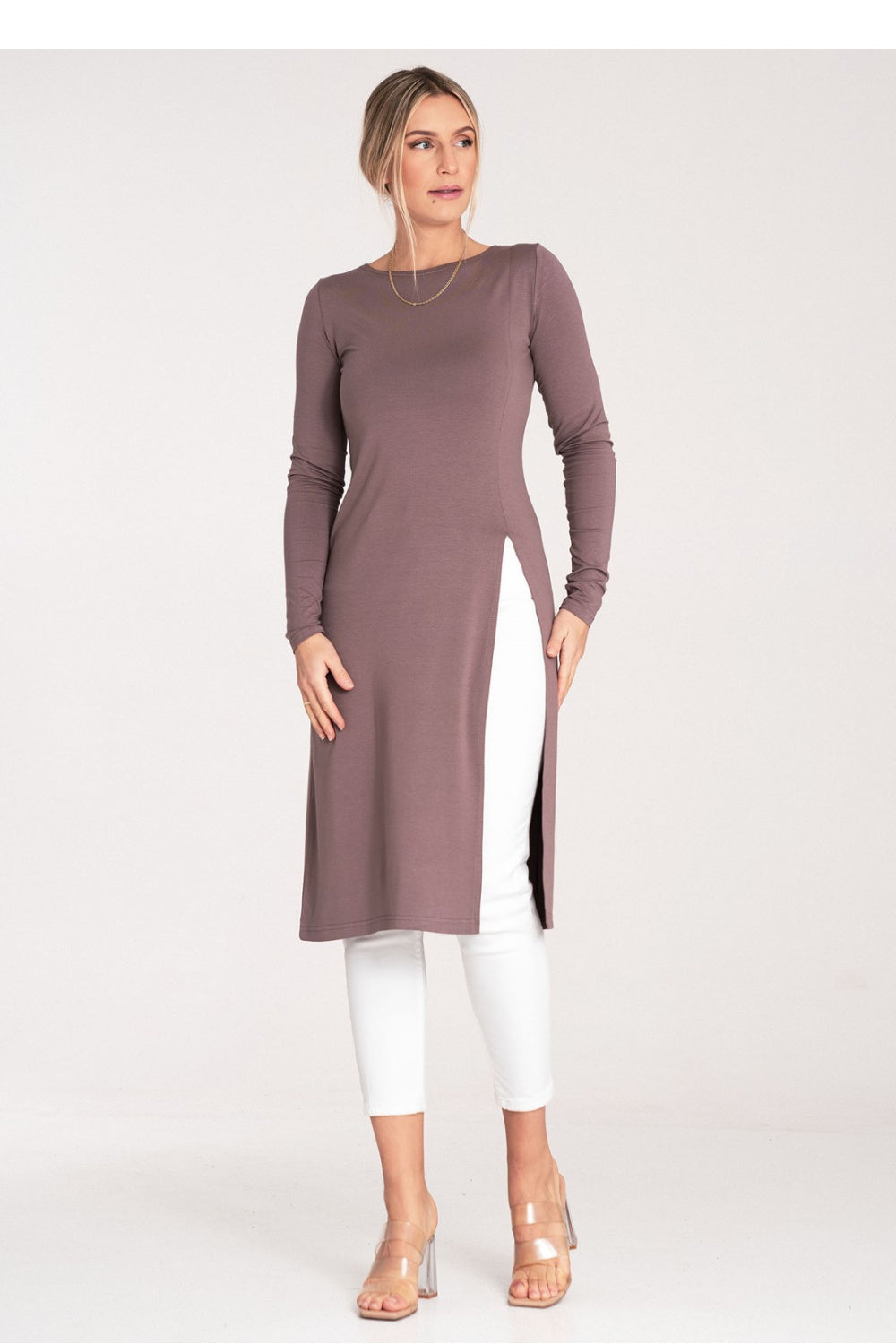 Figl Brown Long Sleeve Tunic