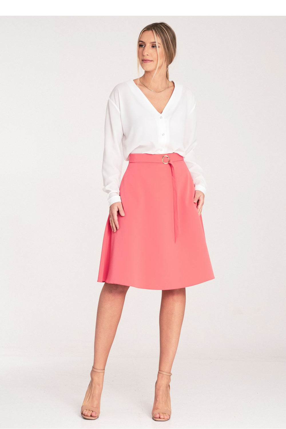 Figl Coral Flared Skirt - view 2