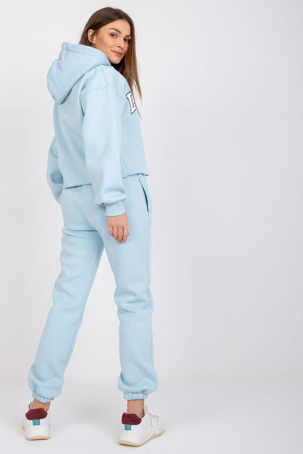 Ex Moda Sky Blue High Waisted Cotton Co-Ord Set - view 3